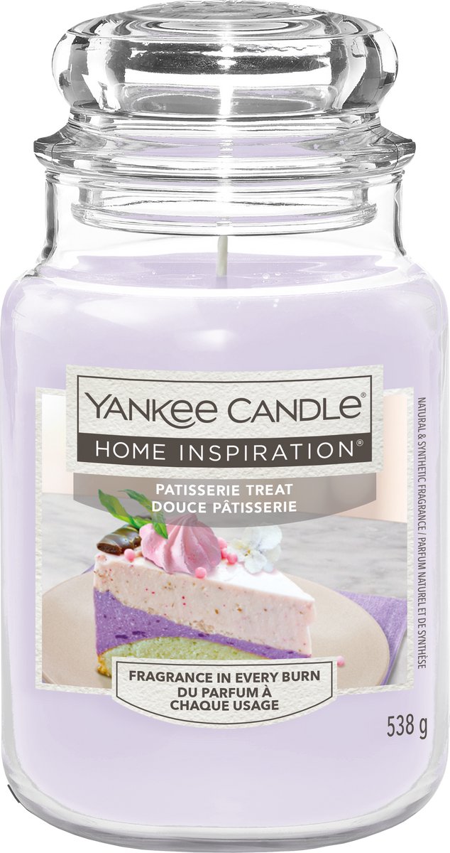 Yankee Candle Home Inspiration - Patisserie Treat Large Jar - tot 150 branduren Paars