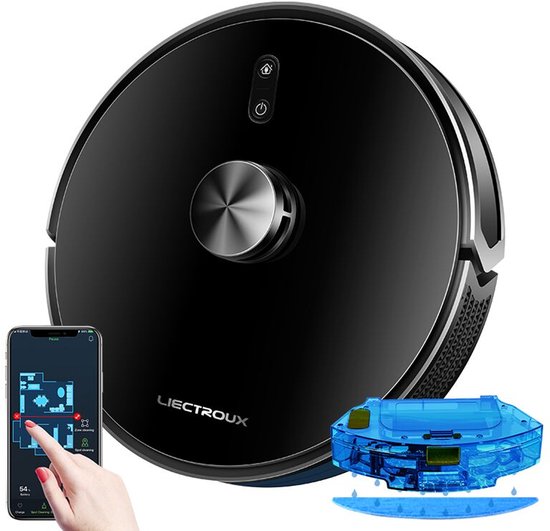 LIECTROUX X6 Robotstofzuiger met Dweilfunctie Zwart 6500Pa - LIECTROUX - €129,00