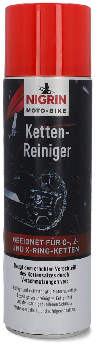 Nigrin Moto-Bike Kettingreiniger Spray 500ml Motorfiets O-/Z-/X-ringkettingen Ketting