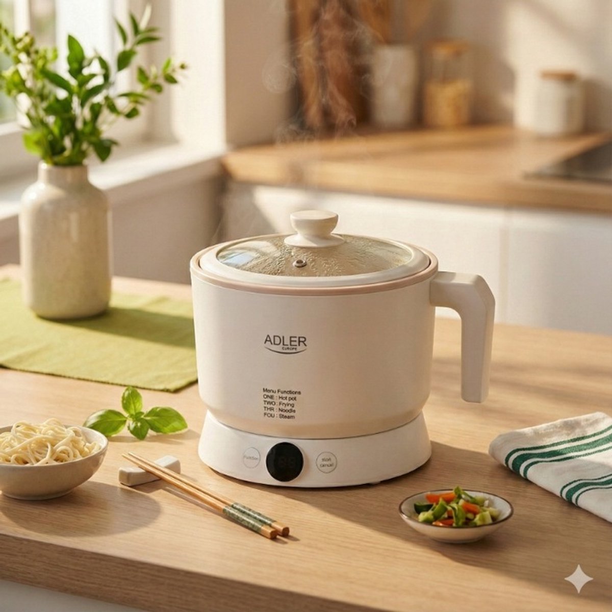 Multicooker 1L – Multifunctionele Elektrische Kookpot – 4 Standen – Adler AD6422 – foto 6