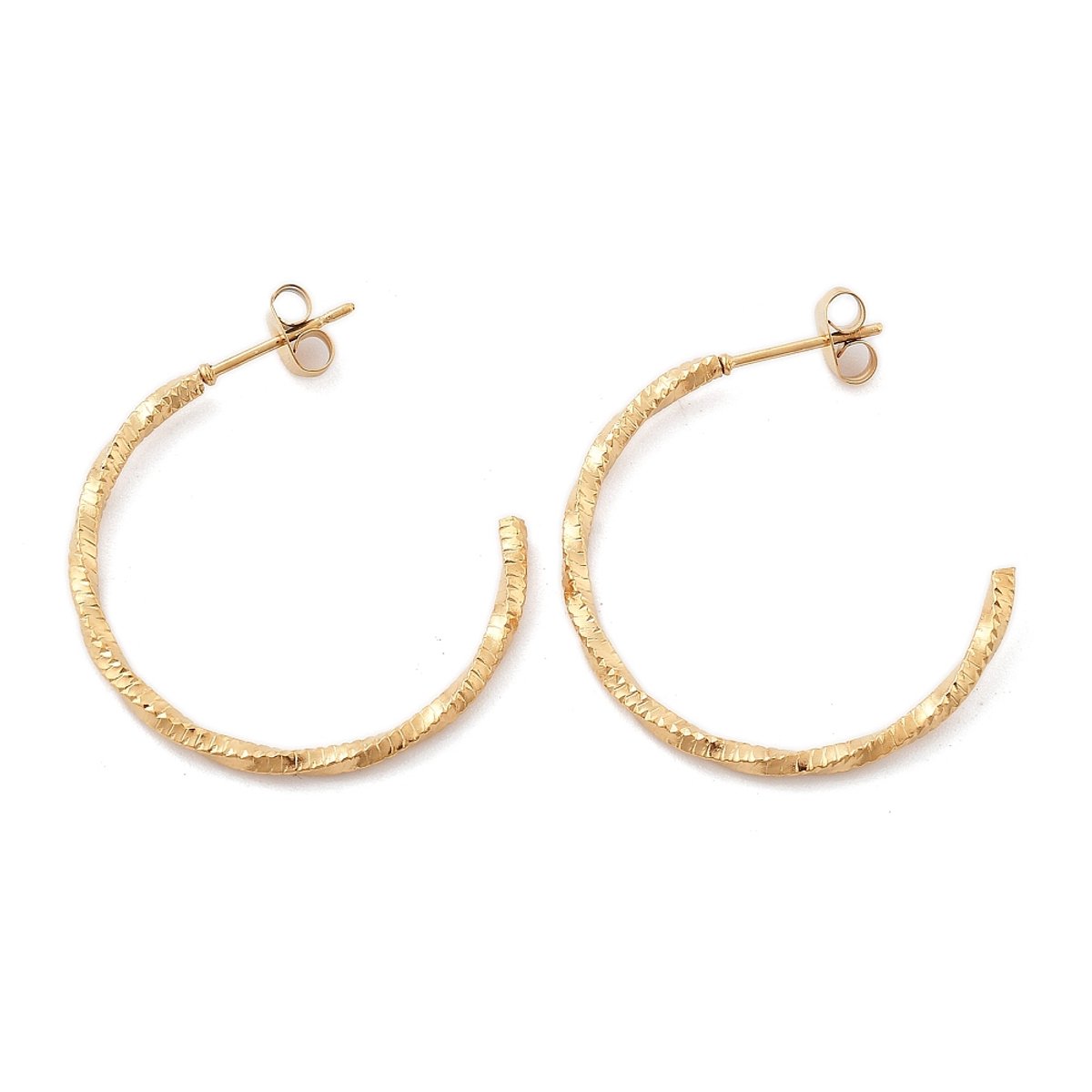 Oorbellen stainless steel statement piece, hoops, roestvrijstaal, 100% waterproof, basic oorringen