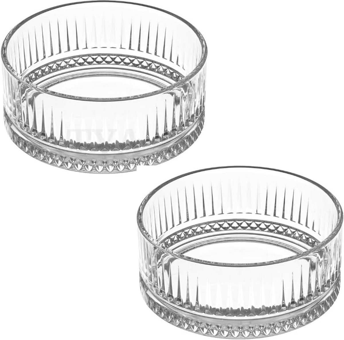 Set van 2 Glazen Snackkommen 510 ml - Vaatwasserbestendig