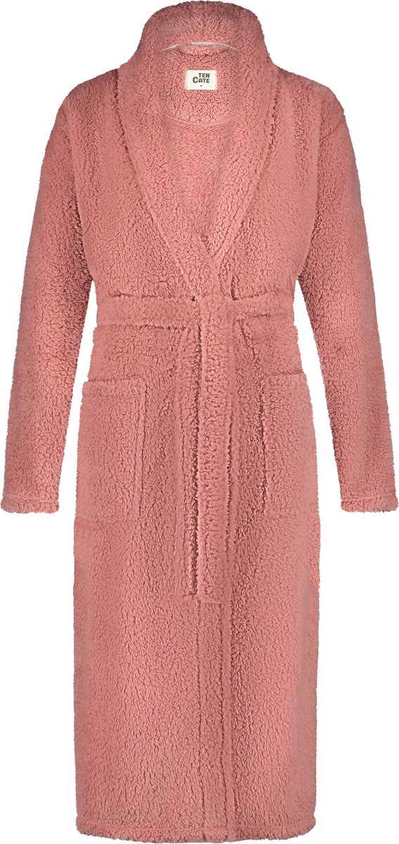 Ten Cate Basics badjas pink teddy voor Dames | Maat XL