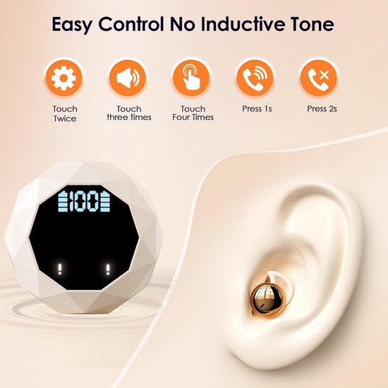 Slaaphoofdtelefoon Bluetooth 6.0 - 28 uur batterij, zacht silicone, geluidsisolatie voor zijslapers — afbeelding 3
