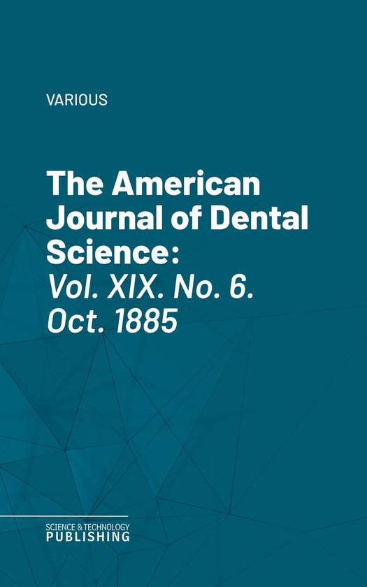 The American Journal of Dental Science - cover