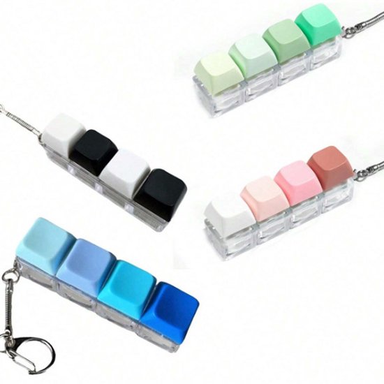 2pcs Keyboard Fidget Toy, Mini 4 Keys Decompression Toys