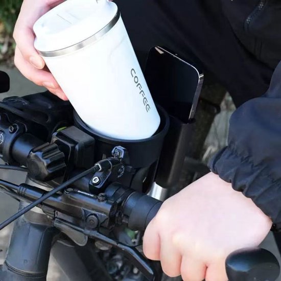 1 stuk - Bidonhouder - Universele bidonhouder - Telefoonhouder - Bidonhouder voor de fiets - Bidonhouder voor de kinderwagen - Drankhouder - Zwart — afbeelding 4