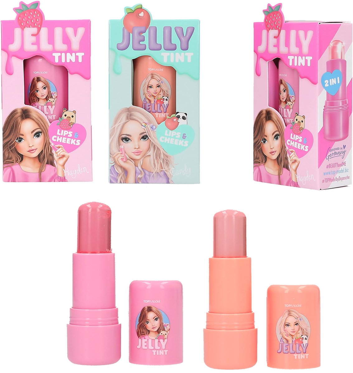 Depesche - TOPModel jelly stick cheeks & lips - CANDY GLAM - 1 stuk