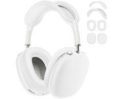 Shieldcase Beschermset geschikt voor Apple Airpods Max 1/2 - Siliconen covers / bescherming - 4 delige set - Hoofdband cover - Oorkap Beschermers & Reishoes - 4 in 1 set - Wit