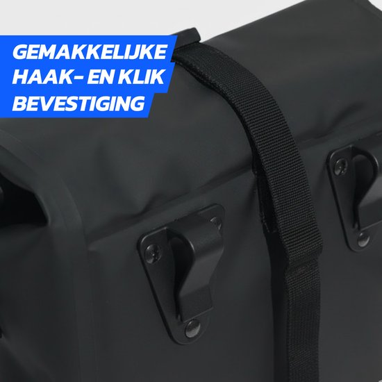 Lynx Single Pannier Bag Pakaftas / Fietstas Zwart - 21 L - Tarpaulin van Lynx. — afbeelding 2