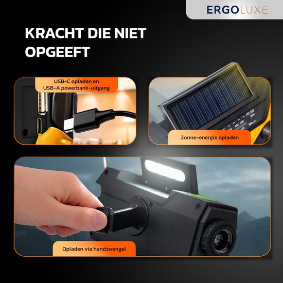 Zonne Radio,Weerradio Met Handmatige | 5000mAh Oplaadbare Accu Met Oplader Ingebouwde Zaklamp Voor Overleving Buitenshuis Bij Stroomuitval Zonne Radio,Weerradio Met Handmatige | 5000mAh Oplaadbare Accu Met Oplader Ingebouwde Zaklamp Voor Overleving Buitenshuis Bij Stroomuitval