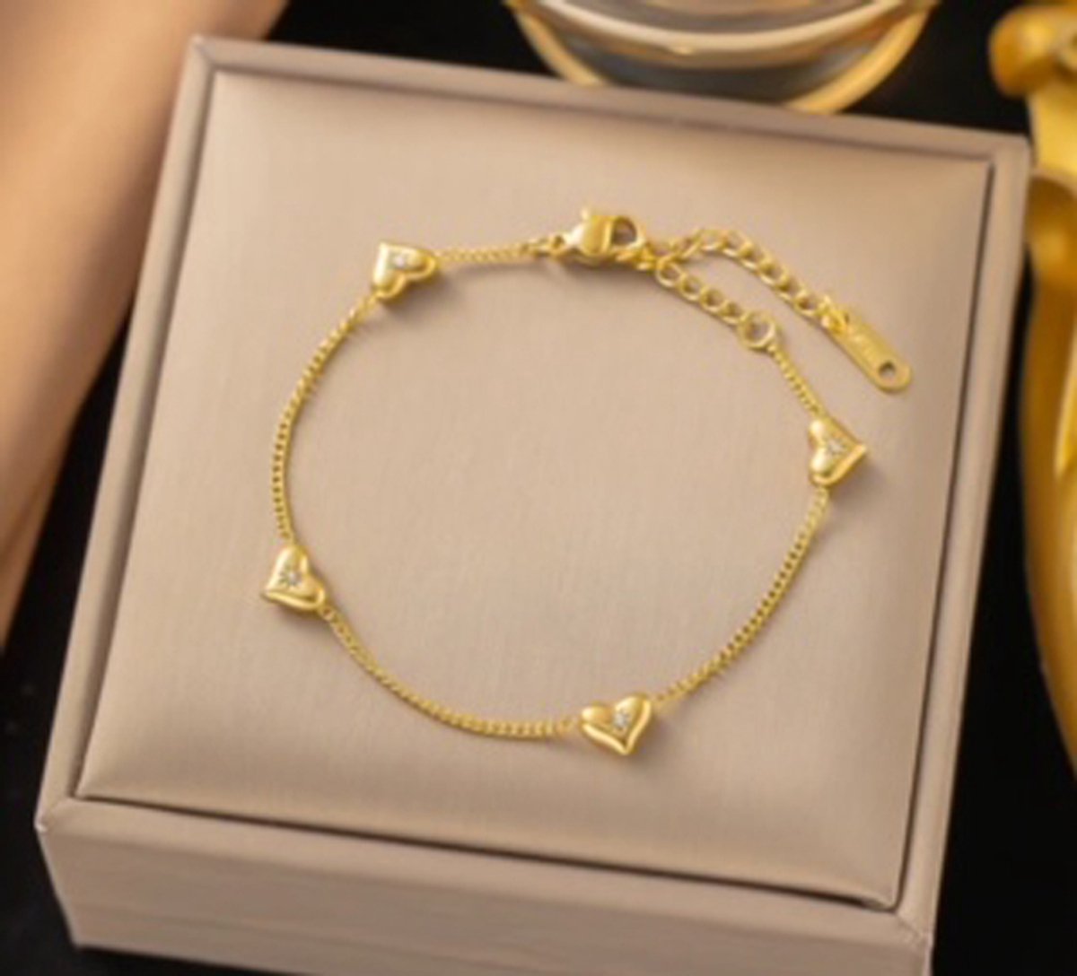 JP Family Jewelry - Luxe Armband - Dubbel Verguld RVS, Lengte 16-21 cm