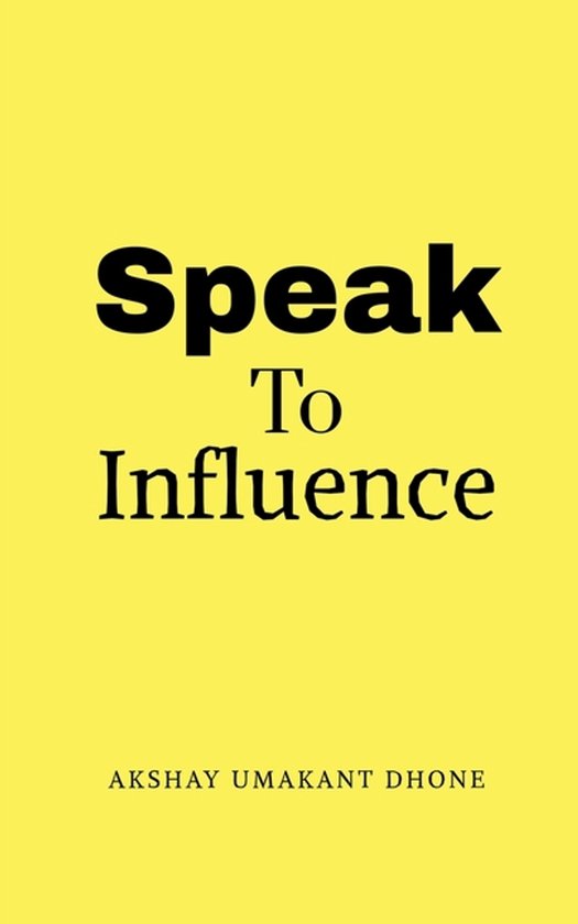 Speak To Influence - cover