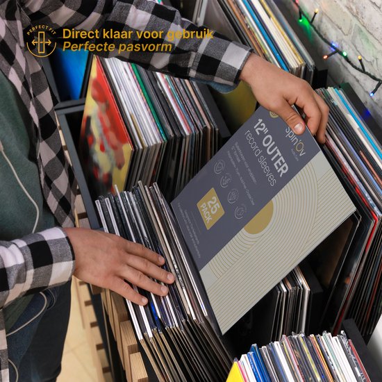 Spin'Ov LP Hoezen 25 Stuks - Transparante Buitenhoezen 75 Micron — afbeelding 5