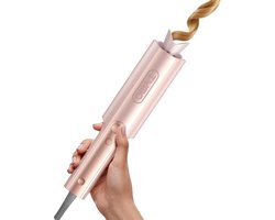 TYMO Curlpro Plus – Automatische Krultang – Krulborstel – Roze – 25 mm – 3 Temperatuurinstellingen (160 °C – 210 °C) – ION Technologie – Met Timer – Geschikt voor alle haartypes