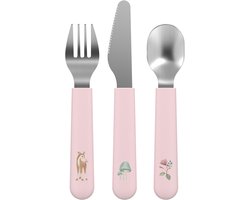 Mepal Mio Kinderbestek Little Dutch - 3-delig. vork. mes en lepel - Roestvrij staal - Kinderservies - Fairy Garden