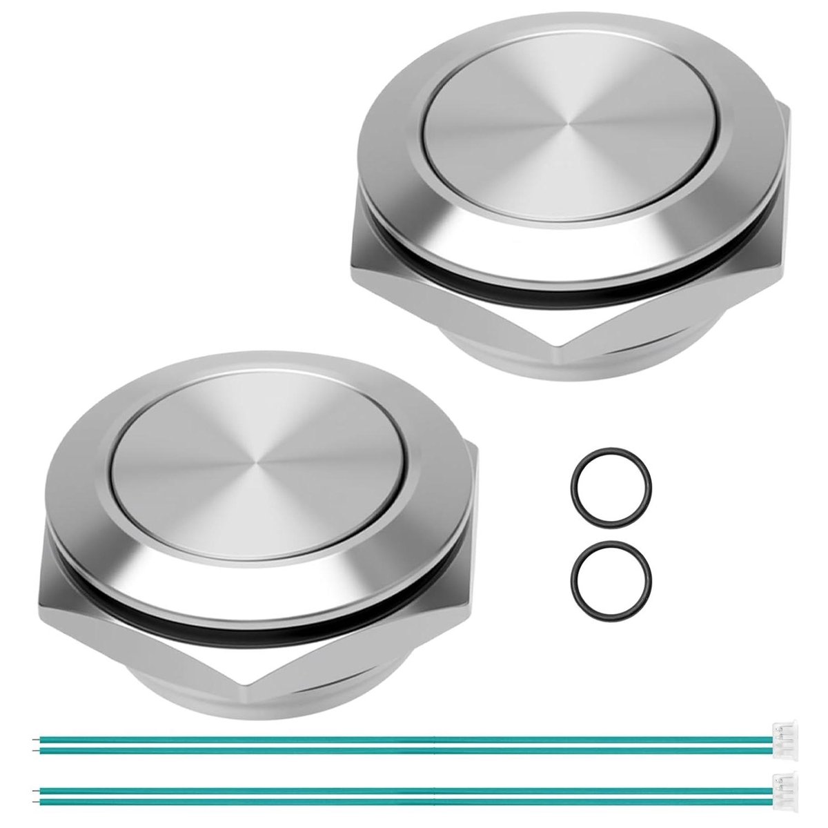 Ultradunne roestvrijstalen drukknoppen voor binnen en buiten, waterdicht, ø 19 mm, lange levensduur, touch-schakelaar, 12 V.