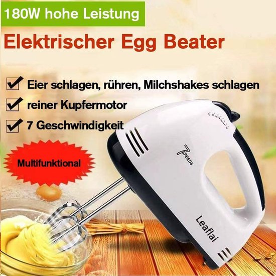 Elektrische staafmixer - 7 snelheidsstanden inclusief klutsers en knedehaken - vaatwasmachinebestendig — afbeelding 3