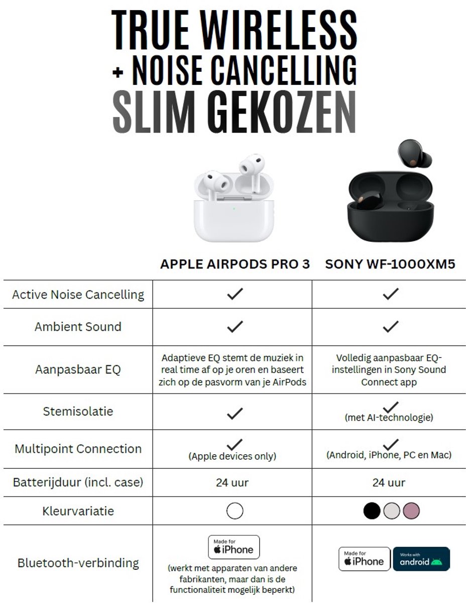 Sony WF-1000XM5 - Volledig draadloze oordopjes met Noise Cancelling - Zilver – foto 3