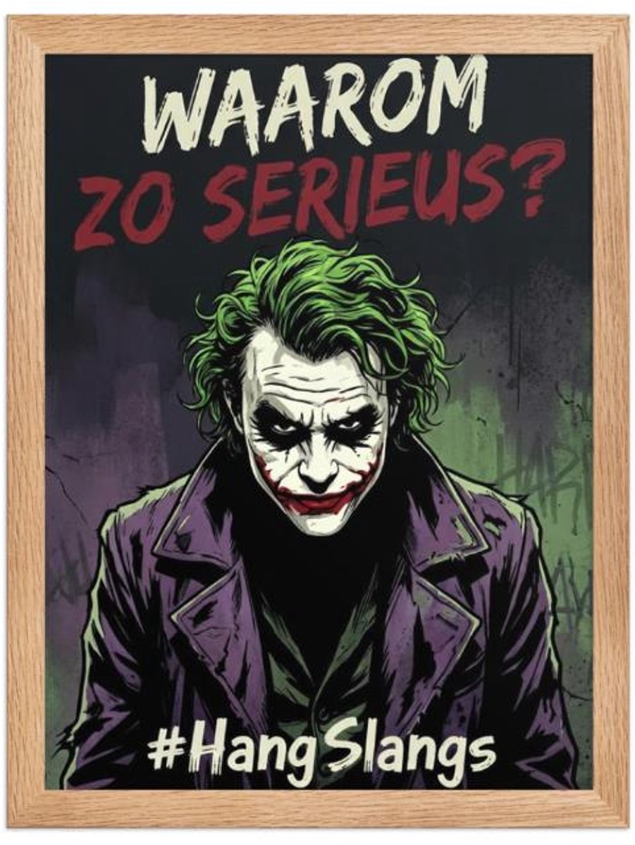 Funny Dutch Poster “Joker” – Quirky Wall Art Print – Home & Living Room Décor – 30×40 cm / A3 - HangSlangs