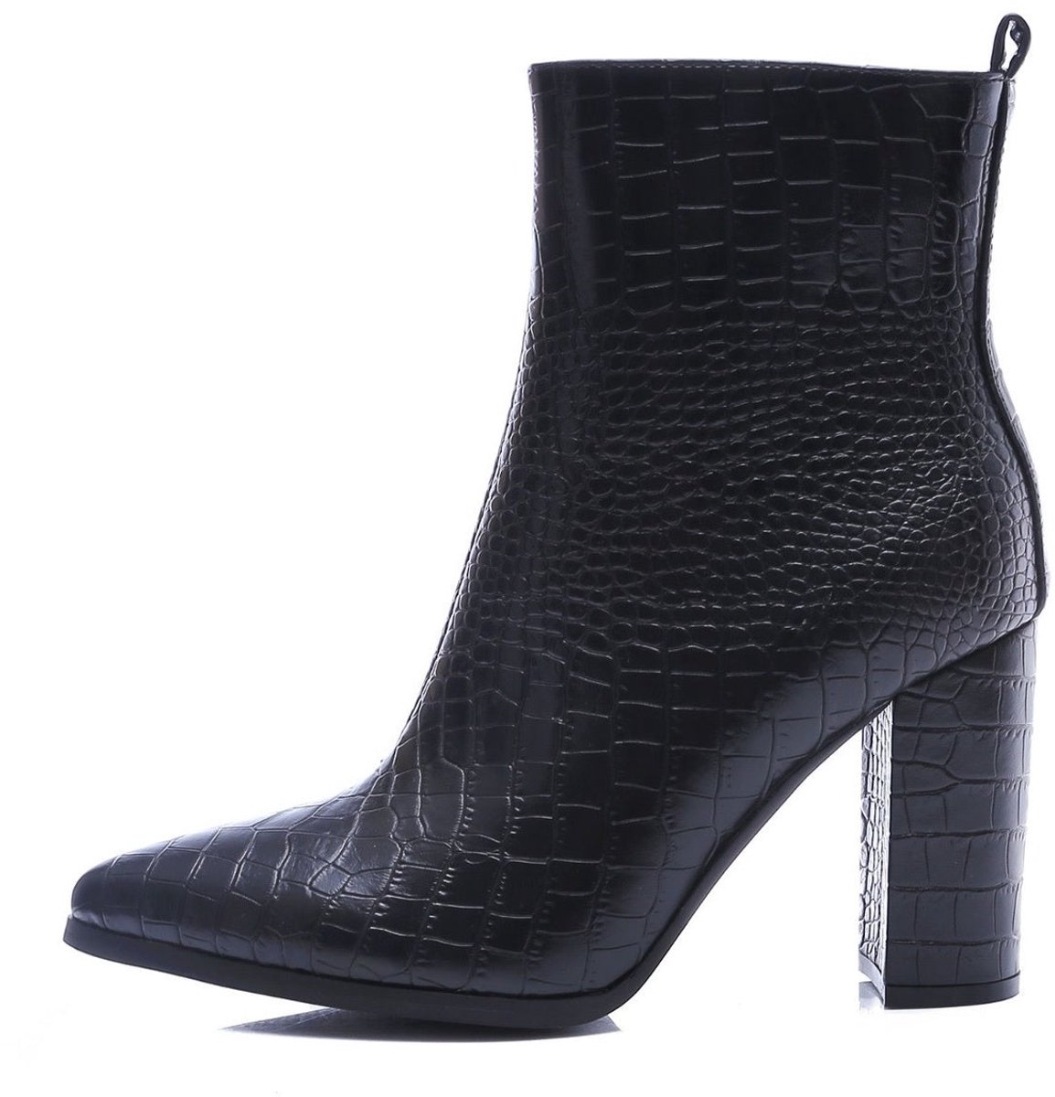 Smile Favorites® Dames Enkellaarsjes - Zwart - Imitatieleer - Maat 36 - 36