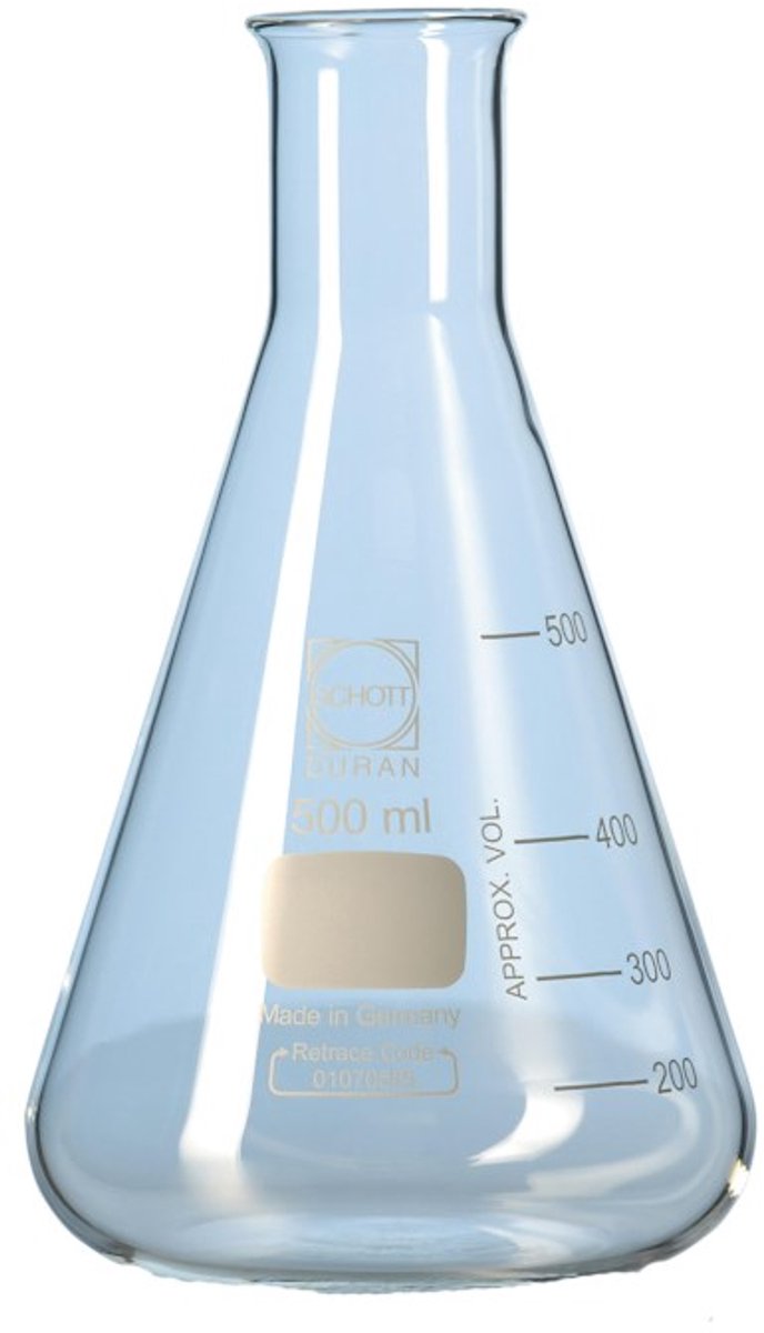 Duran - Erlenmeyer 200 ml - Nauwhals - Borosilicaatglas per 2 stuks
