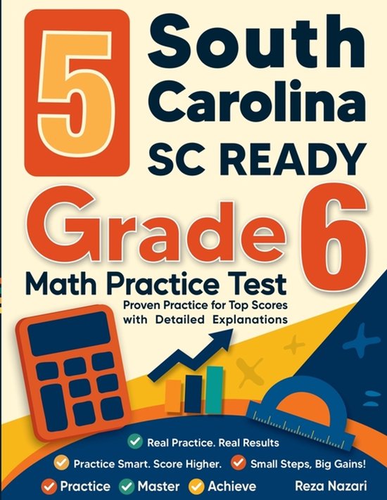 5 South Carolina SC READY Grade 6 Math Practice Tests - cover