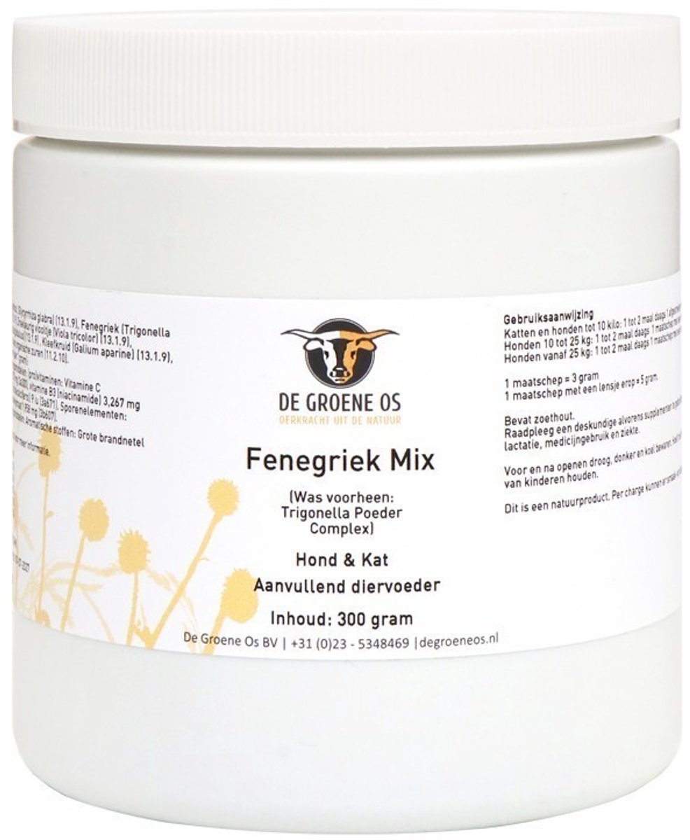 De groene os fenegriek mix hond / kat - 300 gr