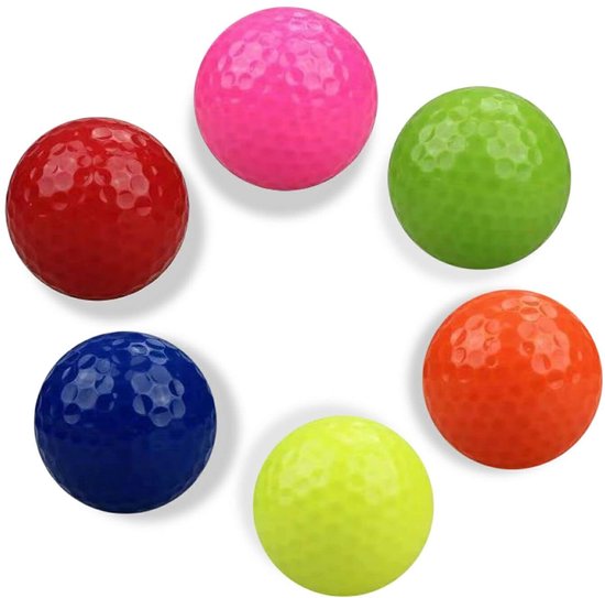 IMPERATORIS® Golf Oefenballen - Airflow Ballen - Geperforeerde Plastic Ballen - Voor Training in Tuin en Binnen - Lichtgewicht - Set van 8 - Rood, roze, donkerblauw, lichtblauw, groen, geel, oranje, paars van IMPERATORIS — afbeelding 5