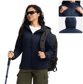 BUBW® Windjack - Outdoorjas Dames - Lichtgewicht - Waterdicht & Ademend - Donkerblauw - Maat M