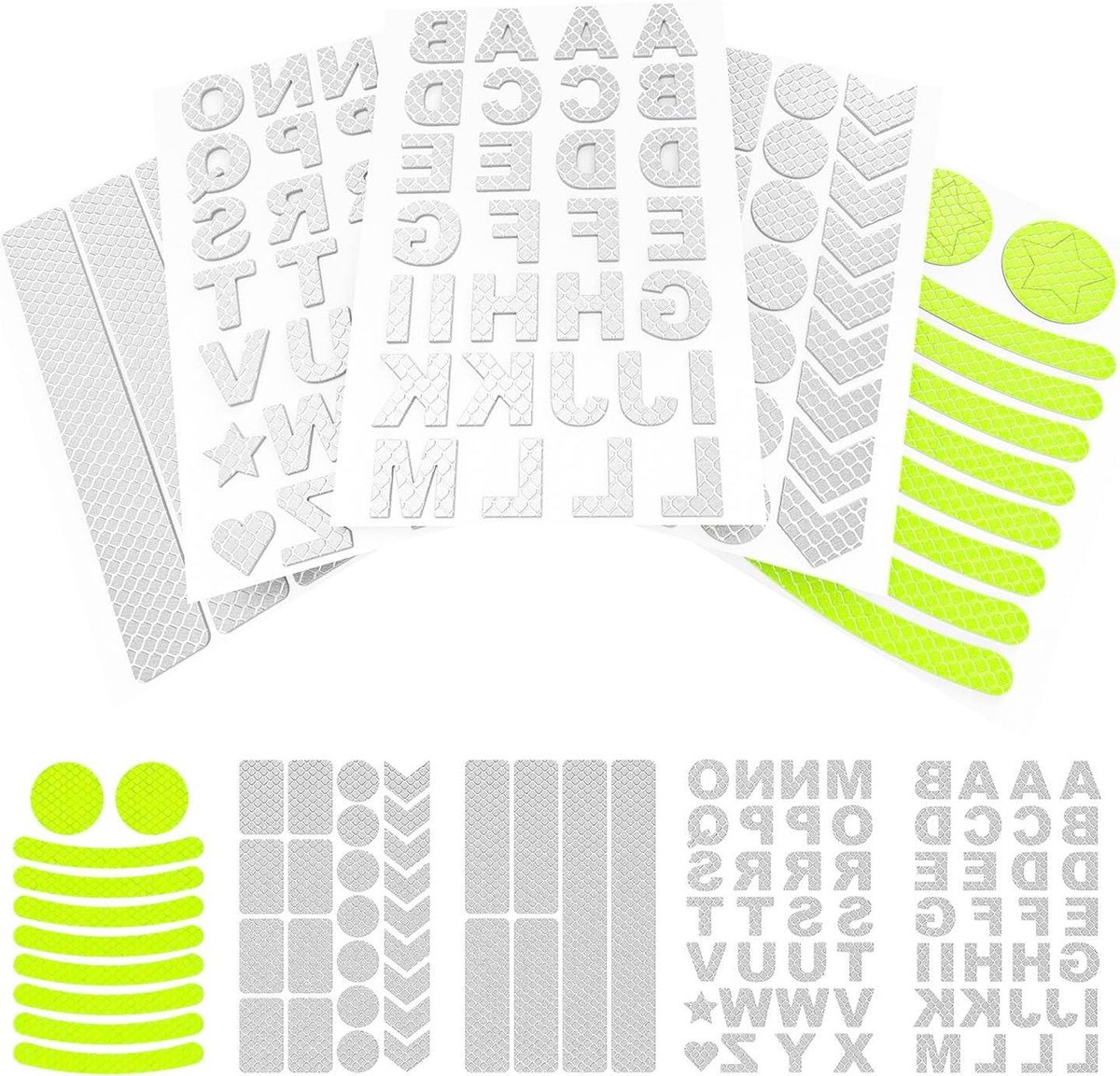 Provento- Reflectorstickers - Fiets - Zelfklevend - Universeel - Sticker - Reflecterend - Buiten - Diverse Vormen en Kleuren - Breed 60m - 100 Stuks