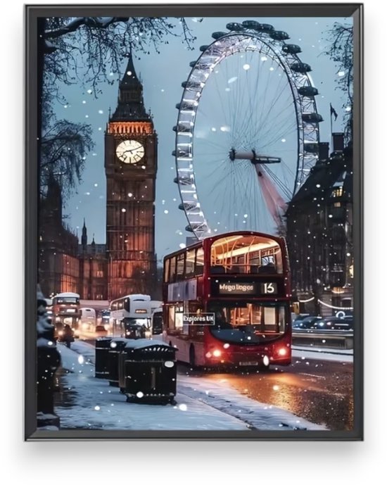 Diamond Painting Volwassenen - Diamond Painting Kinderen - Diamond Painting Pakket Volledig - London - 30x40cm