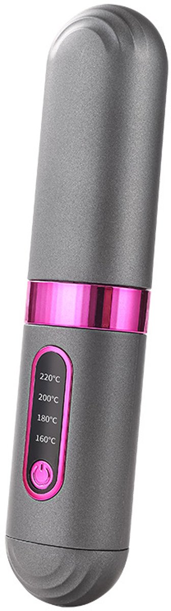 longziming -Haar – Draadloze Haarstijltang – met Keramische PTC-Verwarming – 4 Temperatuurstanden 160-220°C – Compact & Oplaadbaar voor Reizen en Dagelijks Gebruik