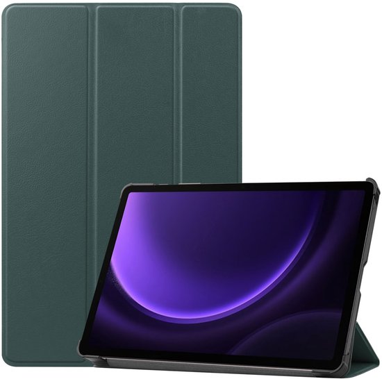 imoshion Tablet Hoes - Geschikt voor Samsung Galaxy Tab S10 FE / Galaxy Tab S9 11.0 inch FE / Galaxy Tab S9 11.0 inch / Galaxy Tab S10 Lite - Trifold Bookcase - Donkergroen