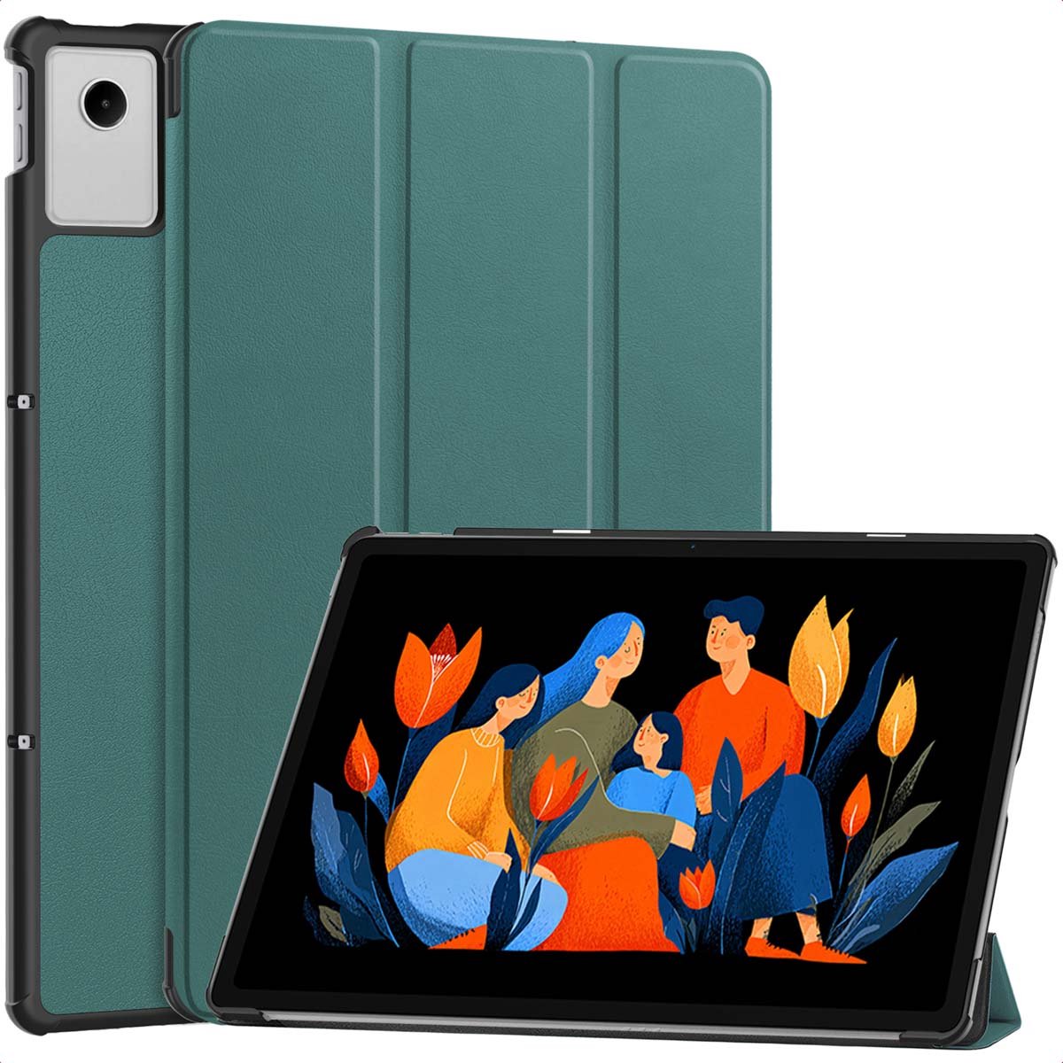 imoshion Tablet Hoes - Geschikt voor Lenovo Idea Tab Plus - Trifold Bookcase - Donkergroen