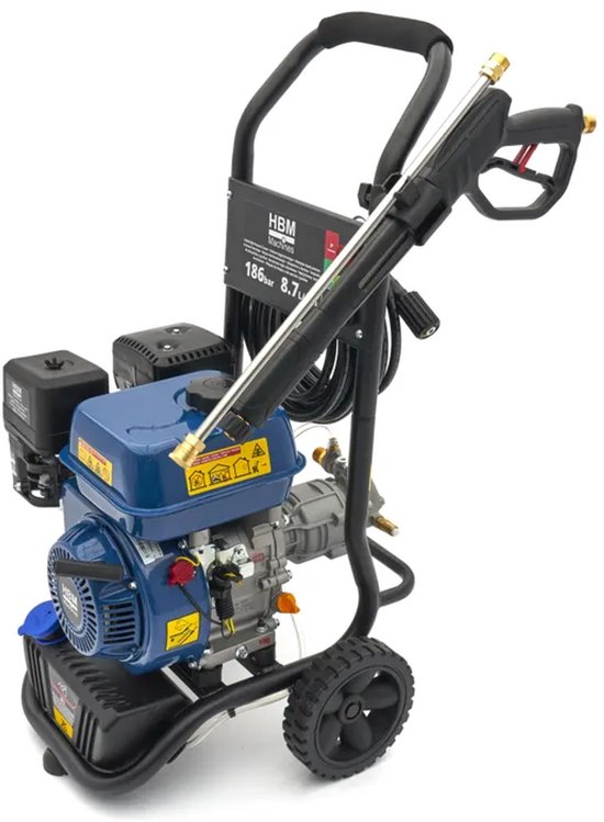 HBM Benzine Hogedrukreiniger 186 bar 8,7L/min 196cc van Merkloos	 — afbeelding 3