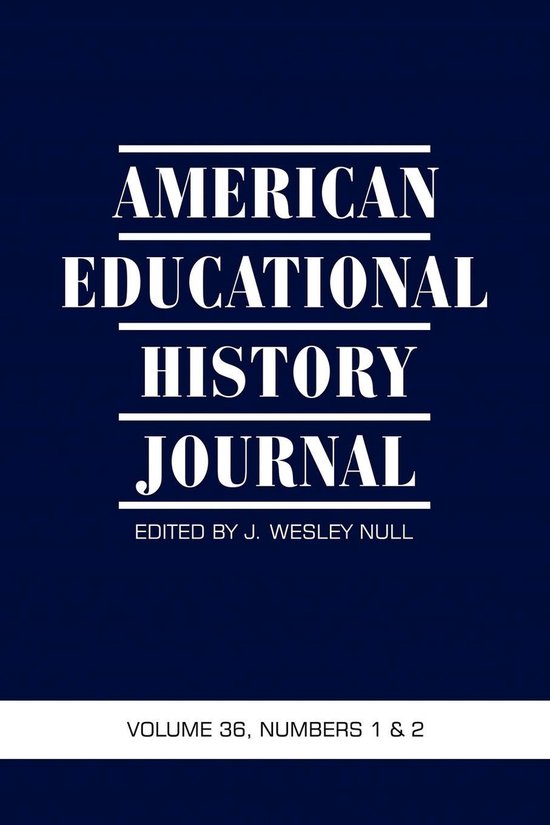 American Educational History Journal 1 - American Educationa ... - cover