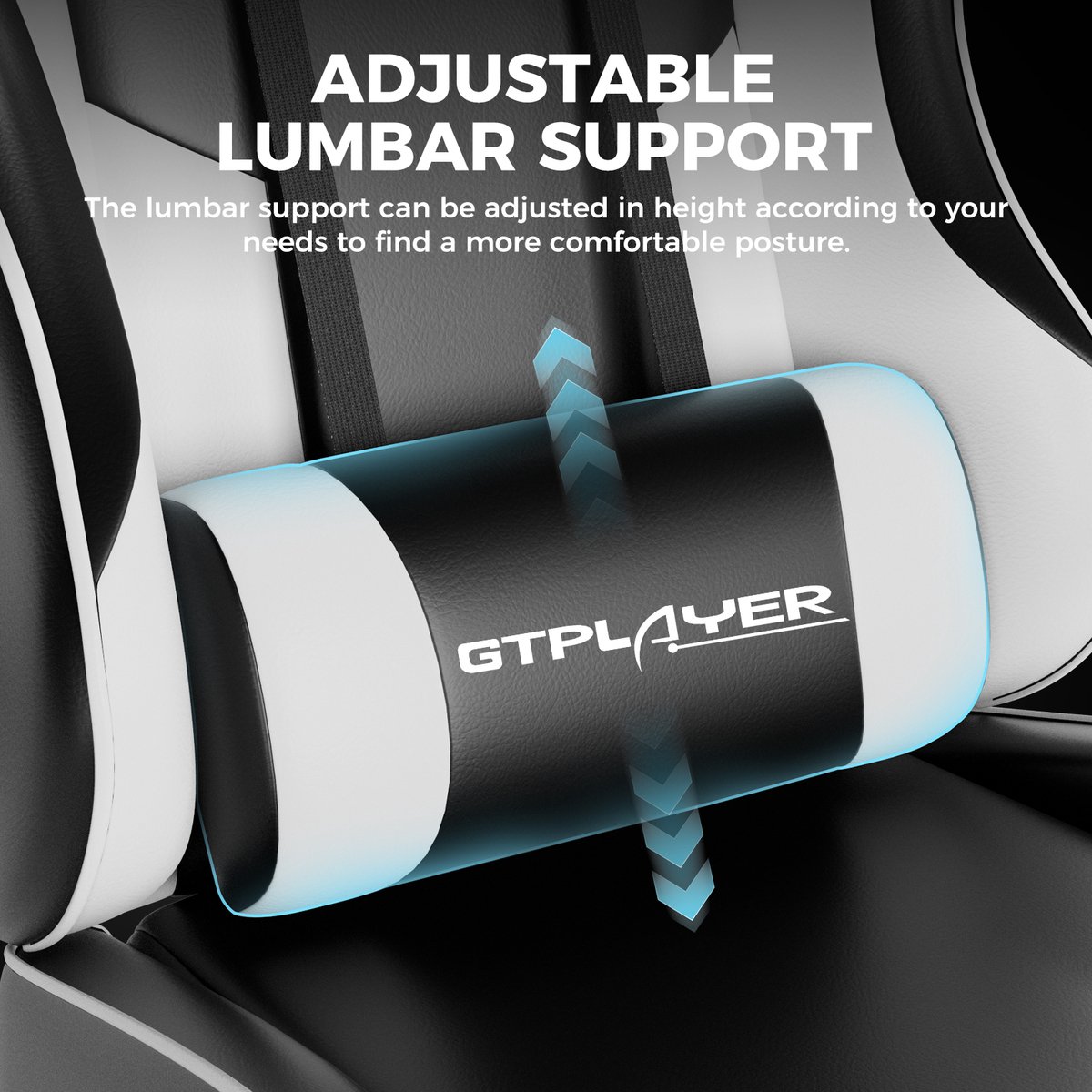GTPLAYER Ergonomische Gamingstoel met - afbeelding 3