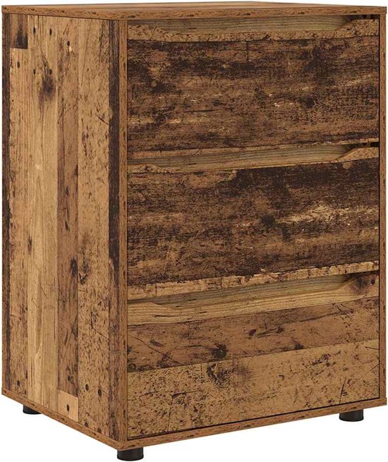 VidaXL Boekenkast Oud hout 60 x 24 x 203 cm Bewerkt hout