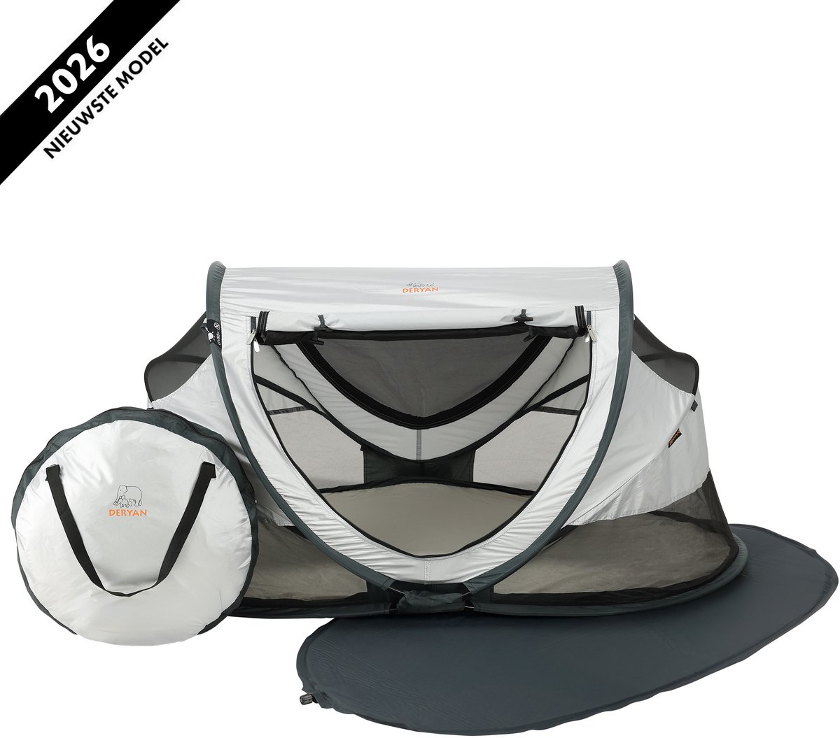 Deryan Peuter Luxe Campingbedje - Silver