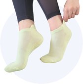 Hilvard Yoga sokken - Pilates sokken - Enkelsokken - 3 Paar - Lichtgroen - Antislip sokken - One size fits all
