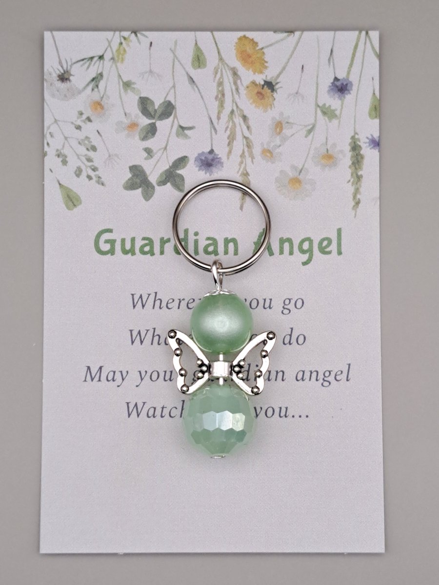 Geluksengeltje - Guardian Angel - Reisengel - Sleutelhanger - Cadeautje - Wenskaartje - een Engeltje voor jou...