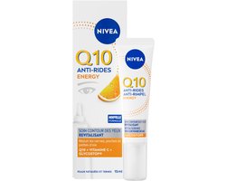 NIVEA Q10 Energy Anti-Rimpel Oogcontourcrème - Oogcrème met Vitamine C en E - Crème tegen Donkere…