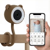 KUUS. WiFi Babyfoon met Camera en App - (Zonder los scherm) Baby Camera Met 2K beelden - Scherpe nachtvisie - Bewegingsdetectie - Huildetectie - White Noise - Incl. 32GB SD | KUUS. Beertje BM1