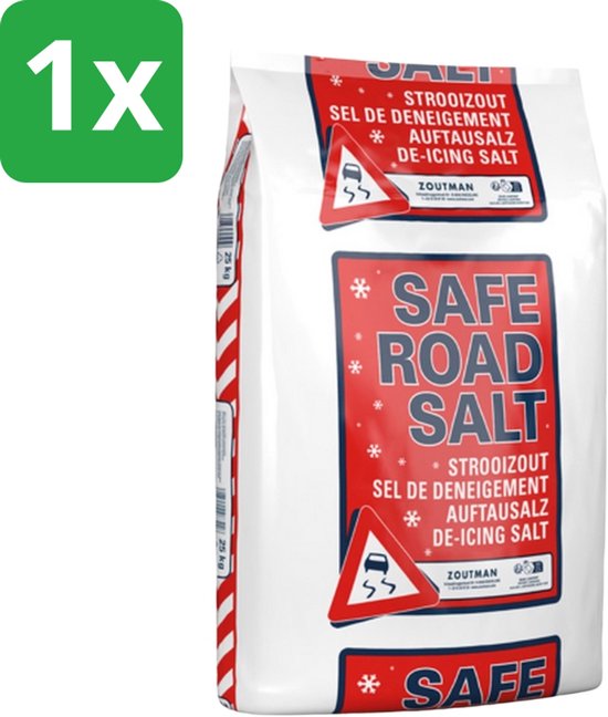 Strooizout en Dooizout 25 kg – Dooizout voor Winterse Omstandigheden – Zware Verpakking – 25 kg - Zout voor op de weg - Voordeelverpakking - 1 stuks - Strooizout - Dooizout - Ijsbestrijding - Sneeuwbestrijding - Winterse Omstandigheden