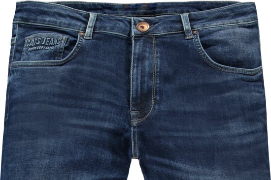 Sluiting van een Cars Jeans met knoop en etiket 'CARS JEANS'.