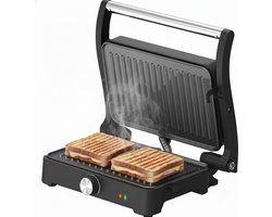 Tomado XXL Tosti apparaat - Instelbare temperatuur - Contactgrill - PFAS vrij - Grill apparaat - Tosti ijzer - 1500W - TGC3001S