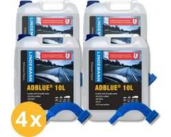 Lindemann AdBlue® 4x 10l - Inclusief Handige Vulslang (Achter Etiket/ In de Kan) - ISO 22241 gecertificeerd - UREA AUS32 Grade - Voor alle Automerken