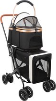 Hondenwandelwagen 3 Wielen Huisdier Wandelwagen for Katten/Honden Drager, Grote Wielen