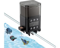 Automatische visvoeder - 320 ml - met timer - geschikt voor pellets en poedervoer - geschikt voor aquariums en vijvers - voer eenvoudig af te meten en toe te voegen